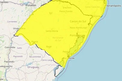 Alerta amarelo - sábado (17).