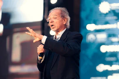Ex-ministro Paulo Guedes palestra na abertura do Serra Summit, em Nova Prata<!-- NICAID(16142961) -->