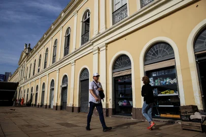 PORTO ALEGRE, RS, BRASIL - 13.06.2024: Preparativos para a reabertura do Mercado Público de Porto Alegre. Fotos: Duda Fortes / Agencia RBS<!-- NICAID(15788567) -->