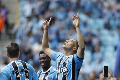 Porto Alegre, RS, Brasil -  Grêmio e Juventude se enfrentam em partida válida pelo Campeonato Brasileiro Série A 2025.Indexador: jeff botega<!-- NICAID(16154256) -->