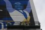 PORTO ALEGRE, RS, BRASIL, 30/10/2023- MURAL GIGANTE _ Daiane dos Santos será homenageada em mural de 50 metros no Prédio da Fecomércio na entrada de Porto Alegre. Foto: Ronaldo Bernardi / Agencia RBS<!-- NICAID(15583265) -->