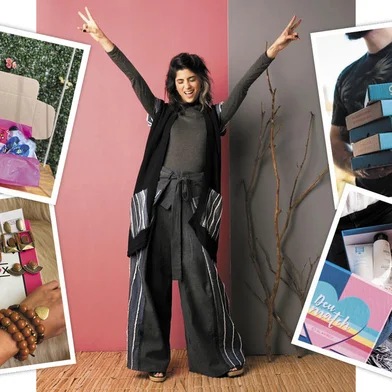 montagem com fotos de @tpmforadacaixa, Instagram, Reprodução; We Love Box, Divulgação; Pat Ikeda, Roupateca, Divulgação; @growlivros, Instagram, Reprodução; Wesley Diego Emes, Glambox, Divulgação;<!-- NICAID(14828977) -->