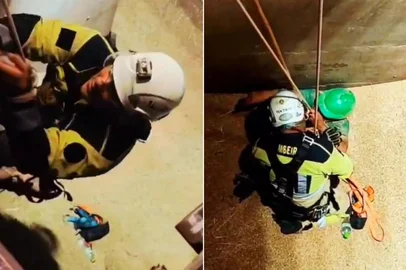 Homem é resgatado após cair em moega de silo de grãos em Entre-Ijuís; assista ao vídeo<!-- NICAID(16165695) -->