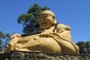 Estátua em templo budista de Foz do Iguaçu (PR). Buda sentado tem 7 metros de altura.<!-- NICAID(11067792) -->