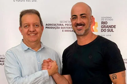 o secretário da Agricultura, Edivilson Brum, deu a largada na organização da 49ª Expointer. Impulsionado pelos resultados históricos alcançados na última edição da feira, o secretário decidiu reconduzir Joel Maraschin ao cargo de gerente-executivo do evento, mantendo também a equipe técnica formada por integrantes da Subsecretaria do Parque de Exposições Assis Brasil e das entidades copromotoras. Foto: Vitor Rosa/Palácio Piratini/Divulgação<!-- NICAID(16204225) -->