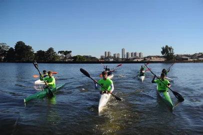 CAXIAS DO SUL, RS, BRASIL, 15/09/2023. Equipe de Caxias do Sul que irá disputar o Campeonato Brasileiro de Canoagem em Lagoa Santa, Minas Gerais. (Bruno Todeschini/Agência RBS)Indexador: BTK<!-- NICAID(15543858) -->