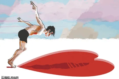 paixão , amor , coração , sentimento , mergulho , coluna , Paulo Germano , ilustração , Gabriel Renner<!-- NICAID(13207155) -->