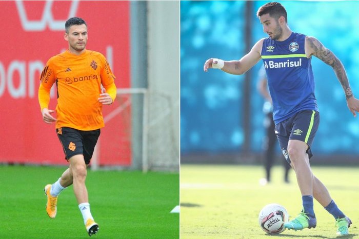 Montagem sobre fotos / Ricardo Durante Inter / Lucas Uebel Grêmio / Divulgação