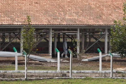 MONTENEGRO, RS, BRASIL - 2025.05.17 - Segue o trabalho de descarte de material orgânico na granja onde foi detectado o foco de gripe aviária, no Vale do Caí. (Foto: André Ávila/ Agência RBS)<!-- NICAID(16039676) -->
