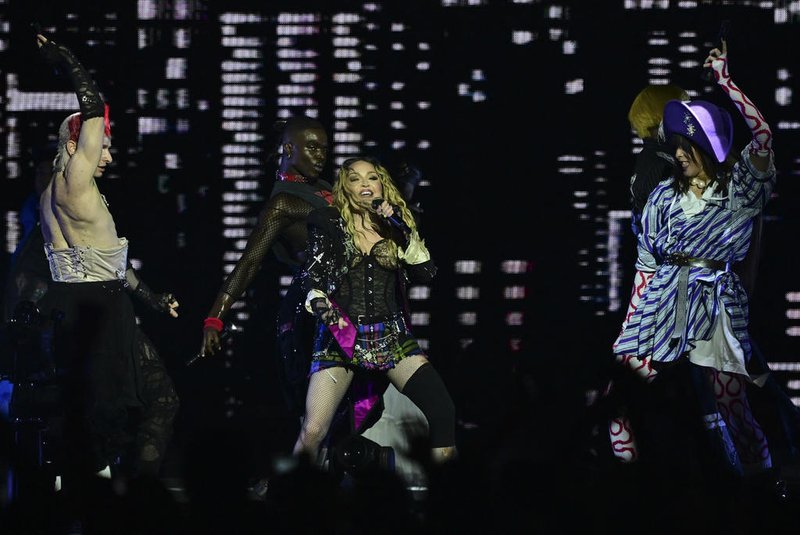 US pop star Madonna performs onstage during a free concert at Copacabana beach in Rio de Janeiro, Brazil, on May 4, 2024. . Madonna ended her The Celebration Tour with a performance attended by some 1.5 million enthusiastic fans. (Photo by Pablo PORCIUNCULA / AFP)Editoria: ACELocal: Rio de JaneiroIndexador: PABLO PORCIUNCULASecao: musicFonte: AFPFotógrafo: STF<!-- NICAID(15754596) -->