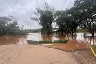 Rio Caí, em São Sebastião do Caí, ultrapassou a cota de inundação neste domingo (29) - 29.06.2025<!-- NICAID(16069981) -->