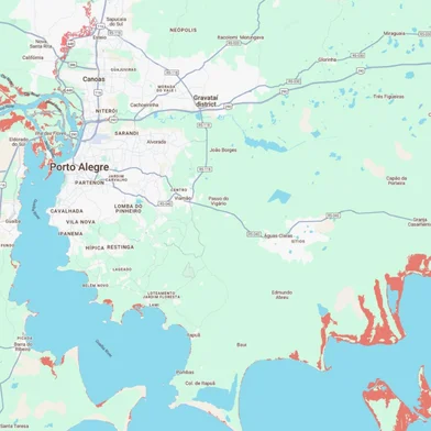 Porto Alegre pode ficar parcialmente submersa até 2100. Pelo menos é o que indica um estudo da Universidade Tecnológica de Nanyang, em Cingapura.<!-- NICAID(16013271) -->