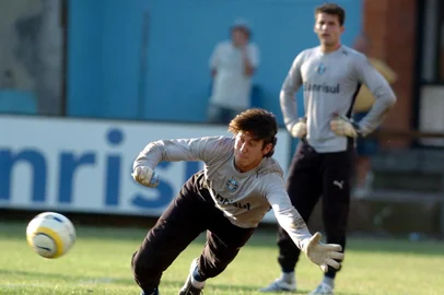 *** Ricardo Duarte - Grêmio2 ***Treino do Grêmio antes da partida contra o Fluminense pelo campeonato brasileiro 2006. Goleiro Cássio e ao fundo Galatto.<!-- NICAID(1859346) -->