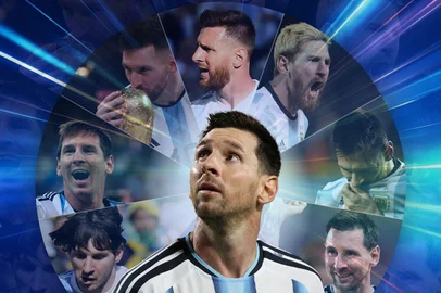 Arte sobre fotos / AFP messi<!-- NICAID(16375842) -->