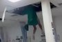 Paciente tenta fugir de hospital pelo duto e cai do teto