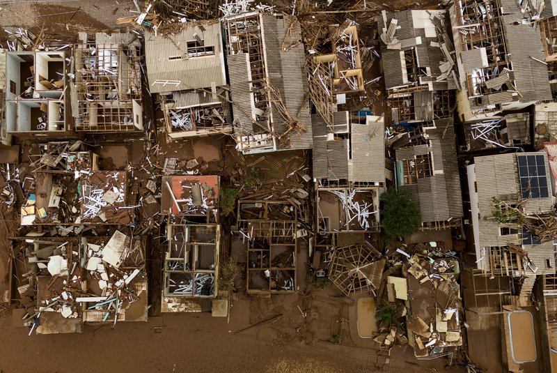 ARROIO DO MEIO, RS, BRASIL - 2024.05.14 - Arroio do Meio após água baixar, revelando casas destruídas e incertezas sobre o futuro. (Foto: André Ávila/ Agência RBS)<!-- NICAID(15763604) -->
