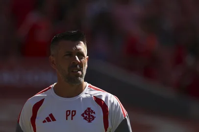 PORTO ALEGRE, RS, BRASIL, 19-04-2026: Internacional x Mirassol, partida válida pela 9ª rodada do Campeonato Brasileiro 2026. O jogo ocorre no estádio Beira-rio, em Porto Alegre. Foto: Bruno Todeschini/Agência RBSIndexador: Bruno Todeschini<!-- NICAID(16268864) -->