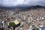 Aerial view of La Paz, Bolivia on January 7, 2017. The Dakar was trapped by heavy rains on January 7 leading to the cancellation of Stage 6. (Photo by FRANCK FIFE / AFP)Editoria: LIFLocal: La PazIndexador: FRANCK FIFESecao: tourismFonte: AFPFotógrafo: STF<!-- NICAID(15516272) -->