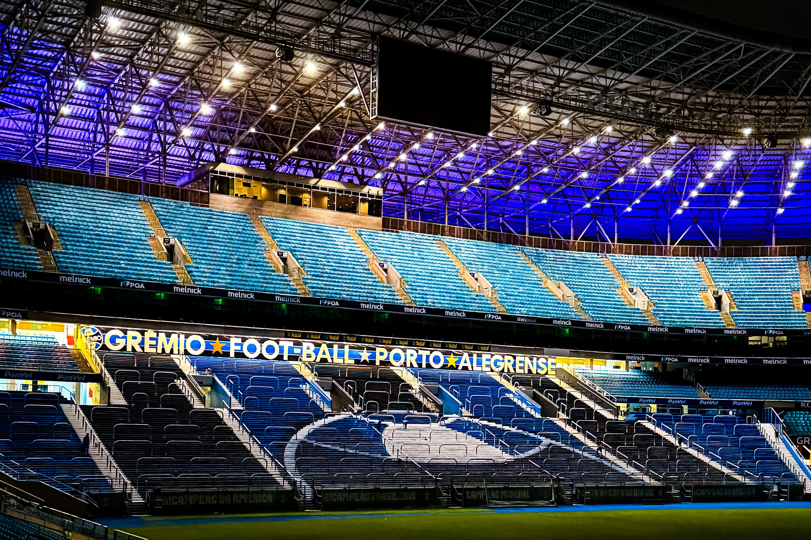A bel&iacute;ssima arte da torcida do Gr&ecirc;mio na Arena