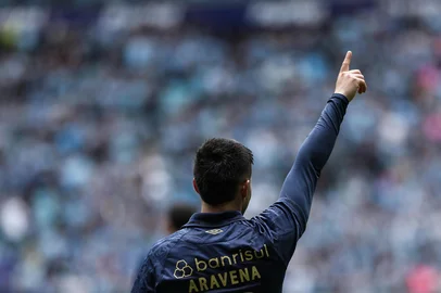 PORTO ALEGRE, RS, BRASIL, 28.09.2025: Confronto entre Grêmio vs Vitória, na Arena, pelo campeonato Brasileiro. Fotos: Duda Fortes/Agencia RBS<!-- NICAID(16134498) -->