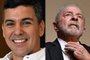 Presidente do Paraguai, Santiago Peña, e presidente do Brasil, Luiz Inácio Lula da Silva.<!-- NICAID(15416886) -->
