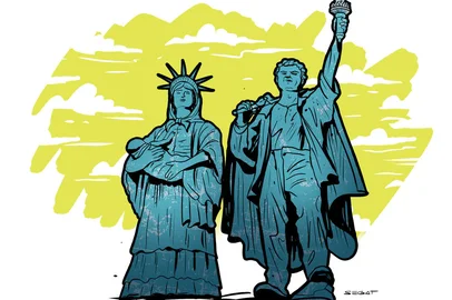 Ilustração de Charles Segat para a crônica "Migrações ecoam aqui, ali e acolá", de Nivaldo Pereiera, a ser publicada na edição dos dias 11 e 12 de abril, no caderno Almanaque.<!-- NICAID(16263070) -->