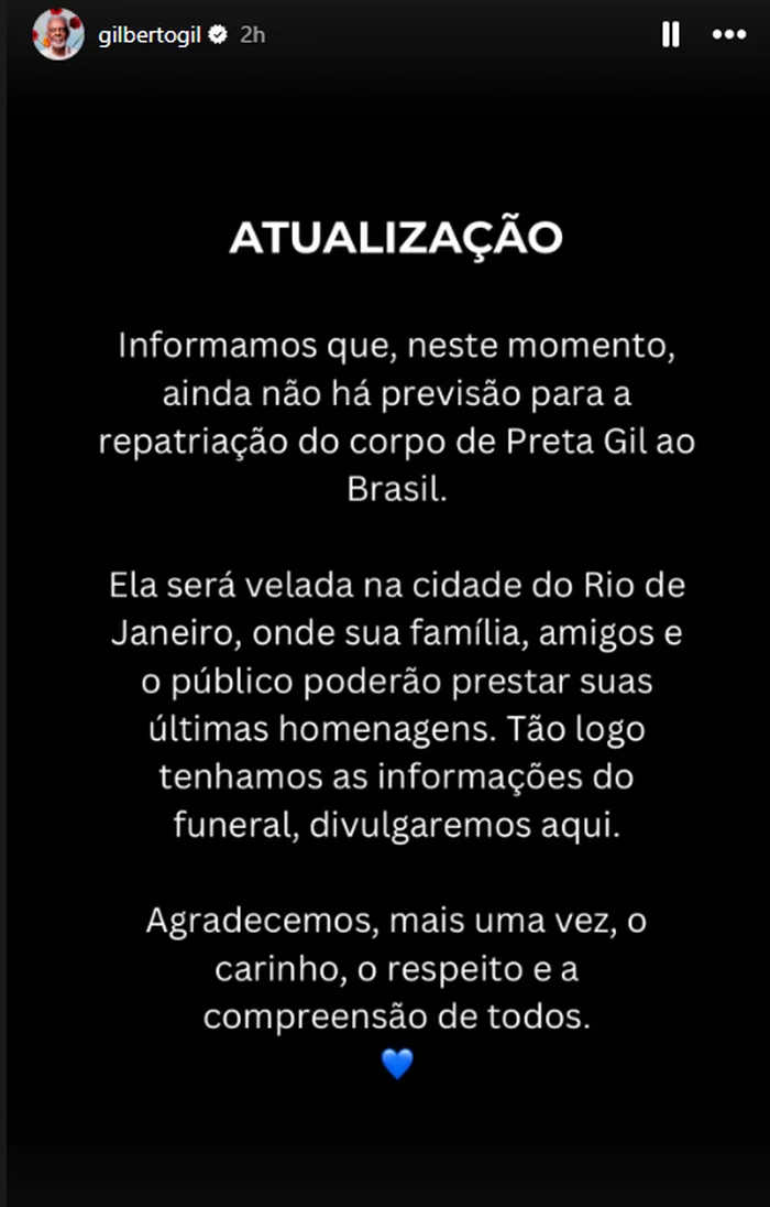 @gilbertogil / Instagram / Reprodução
