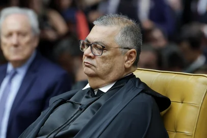 Cerimônia de posse do Senhor Ministro Edson Fachin e do Senhor Ministro Alexandre de Moraes como Presidente e Vice-Presidente do Supremo Tribunal Federal e do Conselho Nacional de Justiça. Ministro Flávio Dino<!-- NICAID(16136448) -->