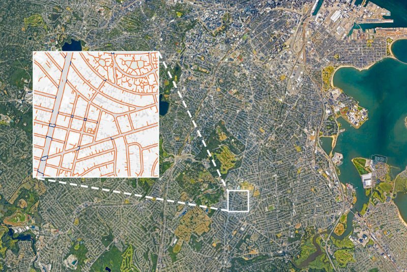 TILE2NET, ferramenta desenvolvida por pesquisadores do Massachusetts Institute of Technology (MIT) em parceria com universidades para mapear calçadas.<!-- NICAID(15410527) -->