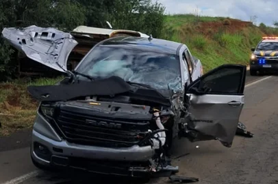 Imagens do acidente em Lagoa Vermelha na ponte do lajeado.<!-- NICAID(16267781) -->
