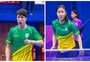Brasileiros conquistam o bronze nas duplas mistas do tênis de mesa do Pan Júnior