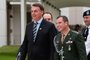 Presidente Jair Bolsonaro acompanhado do ajudante de ordens, Mauro Cid, e de militares norte-americanos durante apresentação sobre o U.S. Southern Command.Foto: Alan Santos/PR<!-- NICAID(15330441) -->