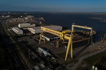 Renan Mattos / Agencia RBS Rio Grande, RS, Brasil, 23-02-2025: Complexo da Ecovix, no estaleiro de Rio Grande vai receber recursos federais. Foto: Renan Mattos / Agência RBS<!-- NICAID(15982354) -->
