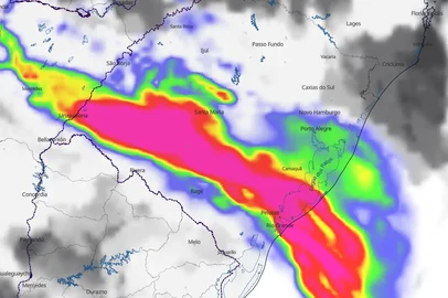 Chuva prevista no Rio Grande do Sul na manhã de quinta-feira (8)