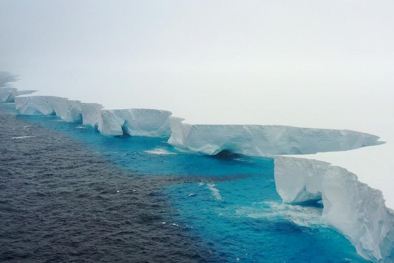 This handout image released by EYOS Expeditions on January 19, 2024, shows an aerial view of the A23a iceberg in the waters of The Southern Ocean off Antarctica on January 14. The world's biggest iceberg, which split from the Antarctic coastline in 1986, continues to be on the move after more than 30 years. At almost 4,000 sq km (1,500 sq miles) in area, more than twice the size of Greater London, and approx 400m (1,312 ft) thick. The tooth-shaped iceberg named A23a is more than twice the size of Greater London. After three decades stuck to the Antarctic sea floor, the iceberg is heading northeast, being battered by waves in what is thought to be its final months. It is estimated to weigh nearly a trillion tonnes and be 400 metres (1,300 feet) thick at its deepest points. (Photo by Richard Sidey / EYOS Expeditions / AFP) / RESTRICTED TO EDITORIAL USE - MANDATORY CREDIT "AFP PHOTO/EYOS EXPEDITIONS/RICHARD SIDEY " - NO MARKETING - NO ADVERTISING CAMPAIGNS - DISTRIBUTED AS A SERVICE TO CLIENTS<!-- NICAID(15658936) -->