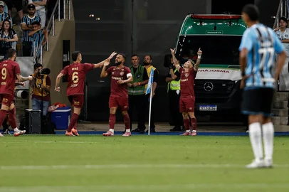 PORTO ALEGRE, RS, BRASIL, 02-12-2025: Grêmio vs Fluminense, na Arena, pelo Brasileirão Série A 2025. Fotos: Duda Fortes/Agência RBS<!-- NICAID(16178982) -->