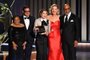 75th Emmy Awards - Show(L-R) Chandra Wilson, Justin Chambers, Ellen Pompeo, Katherine Heigl and James Pickens speak  onstage during the 75th Emmy Awards at the Peacock Theatre at L.A. Live in Los Angeles on January 15, 2024. (Photo by Valerie Macon / AFP)Editoria: ACELocal: Los AngelesIndexador: VALERIE MACONSecao: culture (general)Fonte: AFPFotógrafo: STF<!-- NICAID(15651516) -->