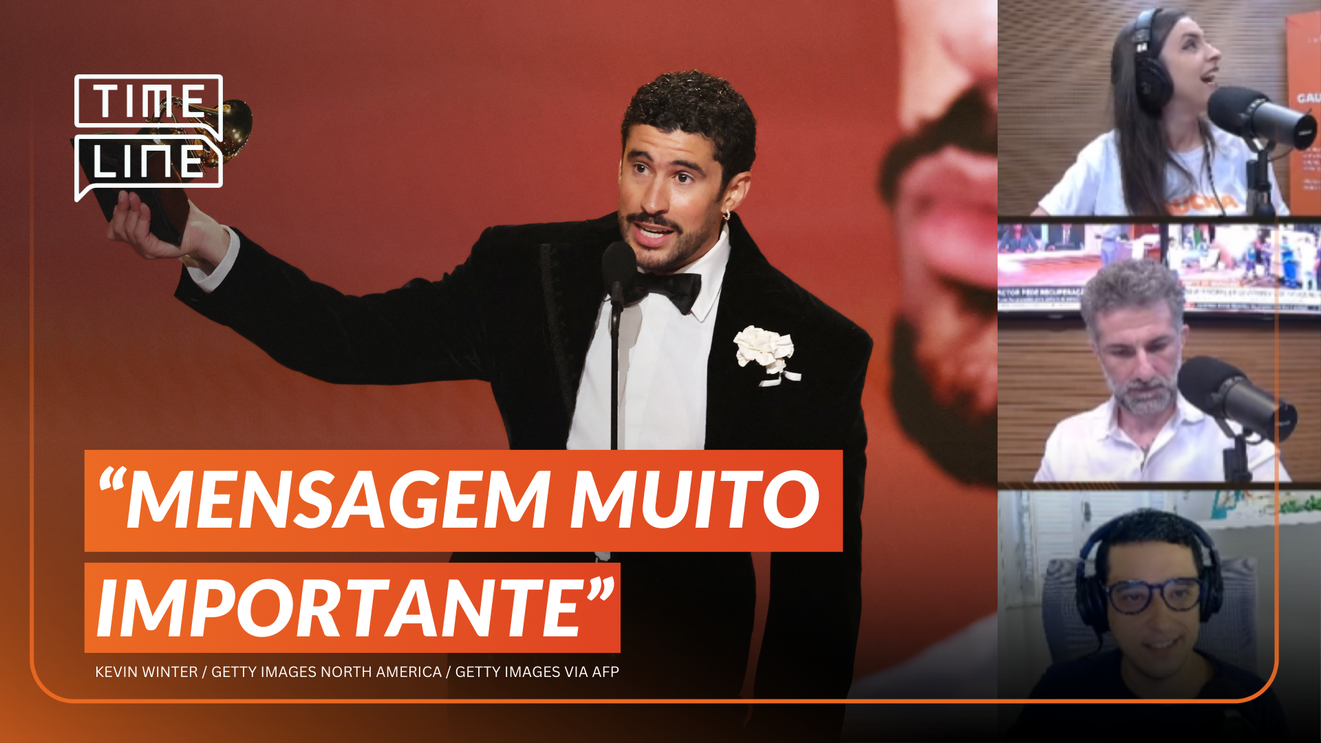Bad Bunny vence Grammy 2026 e critica controle de imigra&ccedil;&atilde;o dos EUA