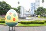 Praça Dante Alighieri ganha decoração de Páscoa em parceria com o Sindigêneros