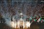 Picture taken during the show before the Copa Libertadores final football match between Brazil's Fluminense and Argentina's Boca Juniors at Maracana Stadium in Rio de Janeiro, Brazil, on November 4, 2023. (Photo by SILVIO AVILA / AFP)Editoria: SPOLocal: Rio de JaneiroIndexador: SILVIO AVILASecao: soccerFonte: AFPFotógrafo: STR<!-- NICAID(15588190) -->