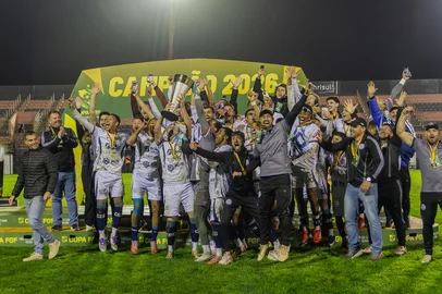 O Gramadense é o campeão da Copa FGF – Troféu Carlos Caetano Verri (Dunga). O time da Serra conquistou o título inédito na noite desta quinta-feira , no Estádio Bento Freitas, em Pelotas. Após ser superada por 2 a 1 pelo Brasil-Pel no tempo normal, a equipe de Gramado, que havia vencido o jogo de ida por 1 a 0, garantiu a taça ao vencer a disputa de pênaltis por 5 a 4.<!-- NICAID(16333231) -->