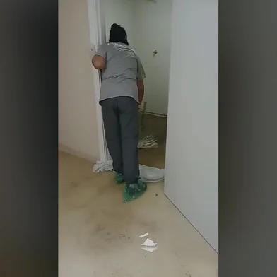 Alagamento no Hospital Vila Nova, zona sul de Porto Alegre, em 4/2/24