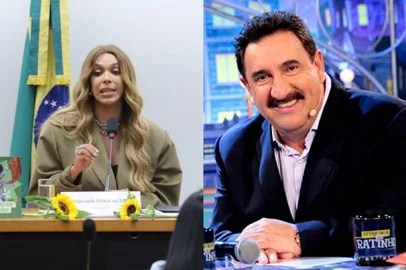 SBT e Câmara dos Deputados / Divulgação Ministério Público Federal pede condenação de Ratinho por transfobia contra Erika Hilton<!-- NICAID(16244974) -->