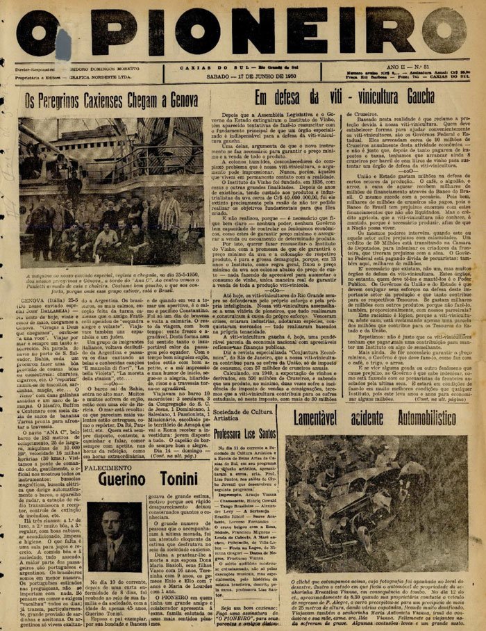 Jornal Pioneiro / Reprodução