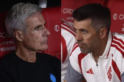 Luís Castro e Paulo Pezzolano no Gre-Nal 449<!-- NICAID(16211558) -->