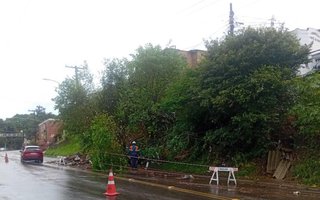 A forte chuva que atingiu Porto Alegre na manhã deste domingo (18) provoca interrupções no trânsito em diferentes pontos. A avenida Oscar Pereira é uma das que apresentou problemas.<!-- NICAID(16206177) -->
