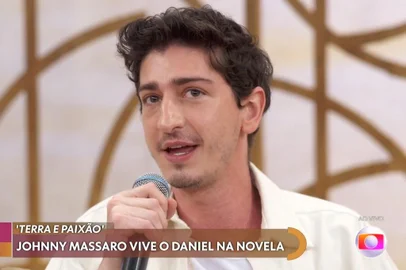 Johnny Massaro fala sobre a morte do personagem Daniel, de Terra e Paixão, no Encontro.<!-- NICAID(15473036) -->