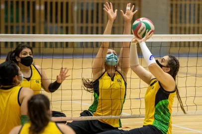 vôlei sentado, treino, tóquio 2020, paralimpíadasIndexador: ALE CABRAL/CPB<!-- NICAID(14872512) -->