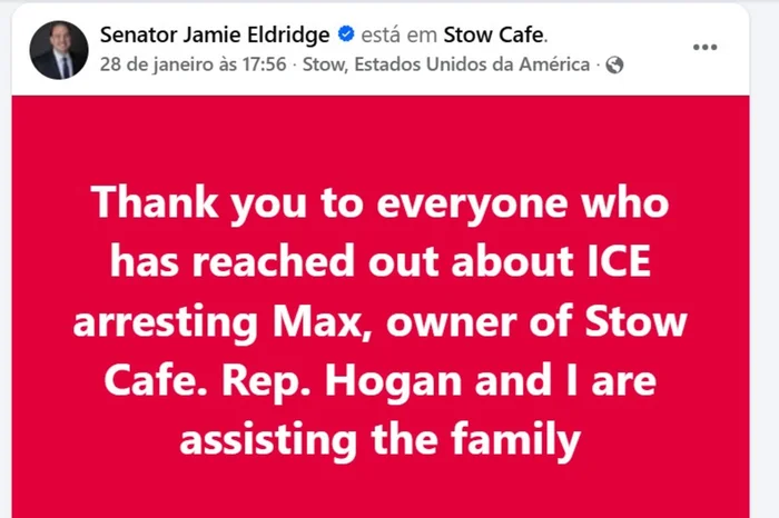 Reprodução / Facebook: Senator Jamie Eldridge