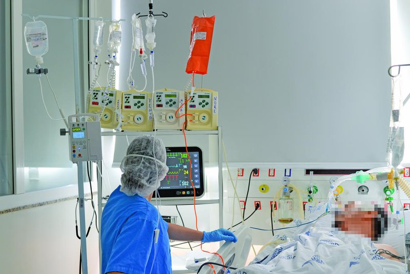 Hospitais tem altas taxas de ocupação de leitos de UTI em Caxas do Sul. Na foto, UTI do Hospital Virvi Ramos<!-- NICAID(14665967) -->